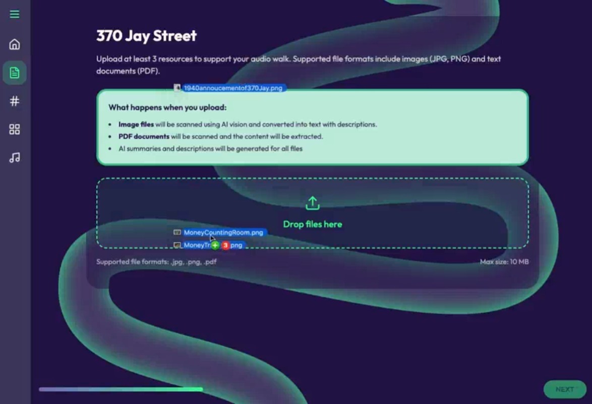 Archive page - adding files